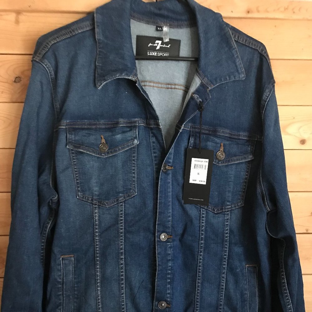 7 For All Mankind Luxe Sport Denim  Jean Jacket